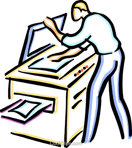 Man Making A Photocopy Royalty Free Vector Clip Art - Photocopy Machine Clip Art (426x480)