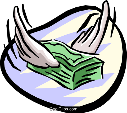 Business And Finance Flying Money Royalty Free Vector - Flying Money Clipart (480x428)