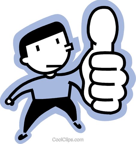 Man Giving A Thumbs Up Royalty Free Vector Clip Art - Thumbs Up Clip Art (454x480)