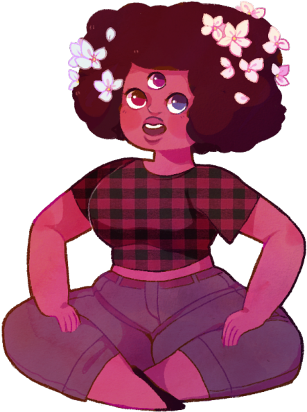 Illustration My Art Fanart Flowers Artists On Tumblr - Garnet (670x850)