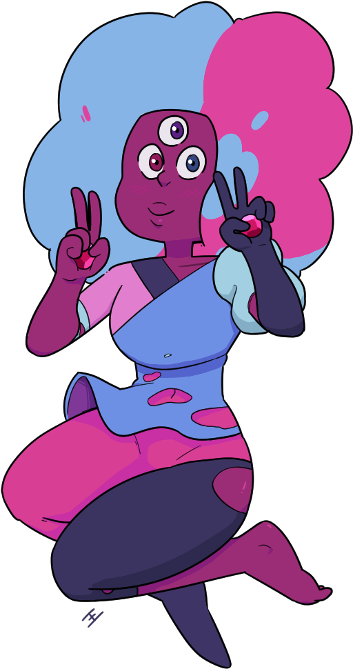 Pink Purple Vertebrate Fictional Character Violet Cartoon - Fusão De Steven Universo (707x1053)