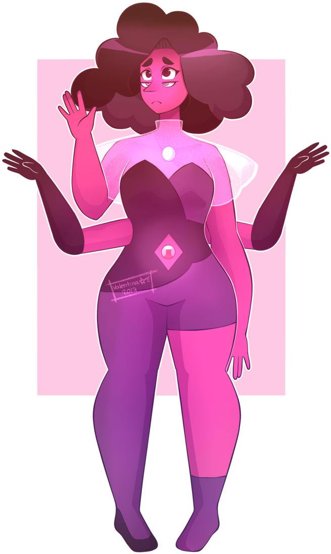 Rhodonite [steven Universe] By Loovadoodles - Pink Diamond And Stevonnie (693x1153)