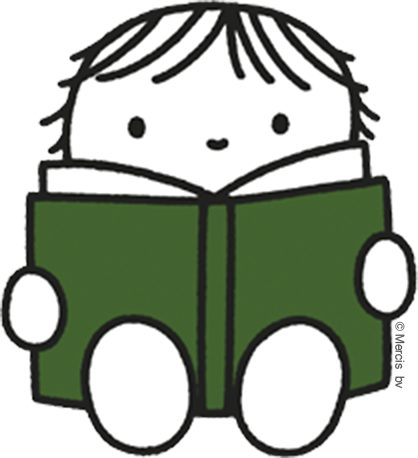 *dick Bruna - Throw Pillow: Miffy On Stack Of Books Cushion, 40x40cm. (418x458)