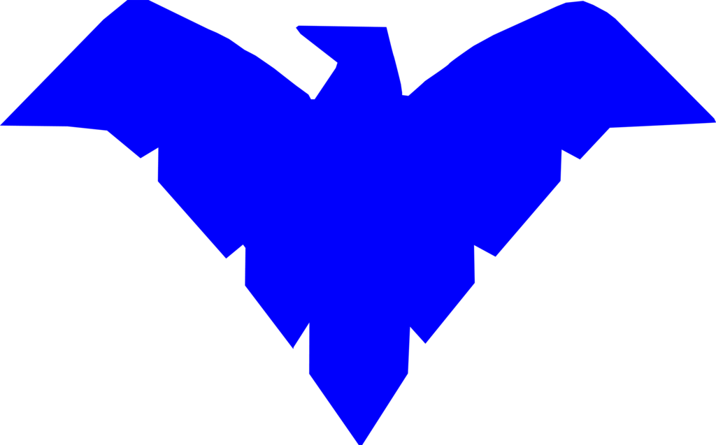 Nightwing Vector Dick 1 By Dickiejaybird - Nightwing Symbol Png (1024x637)