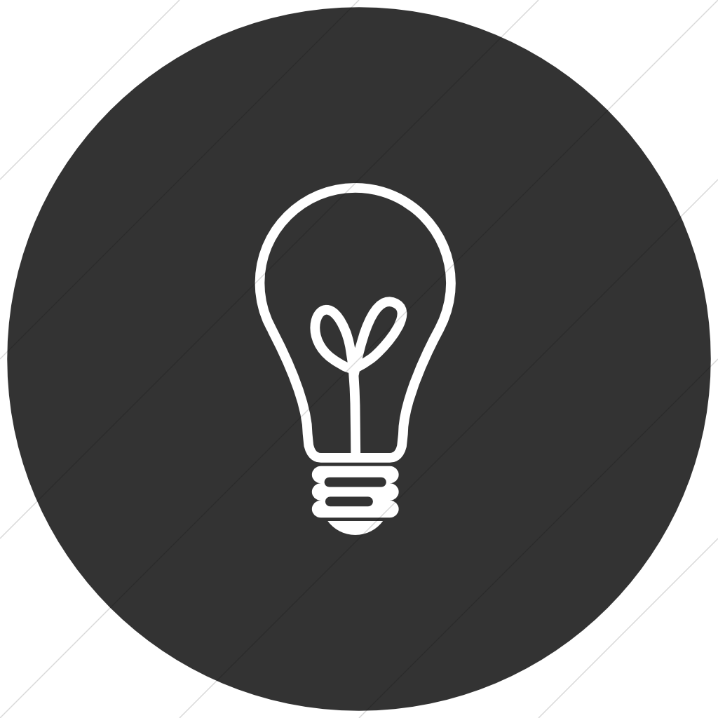 Light Bulb Icon Black And White Download - Bright Idea Card (1024x1024)