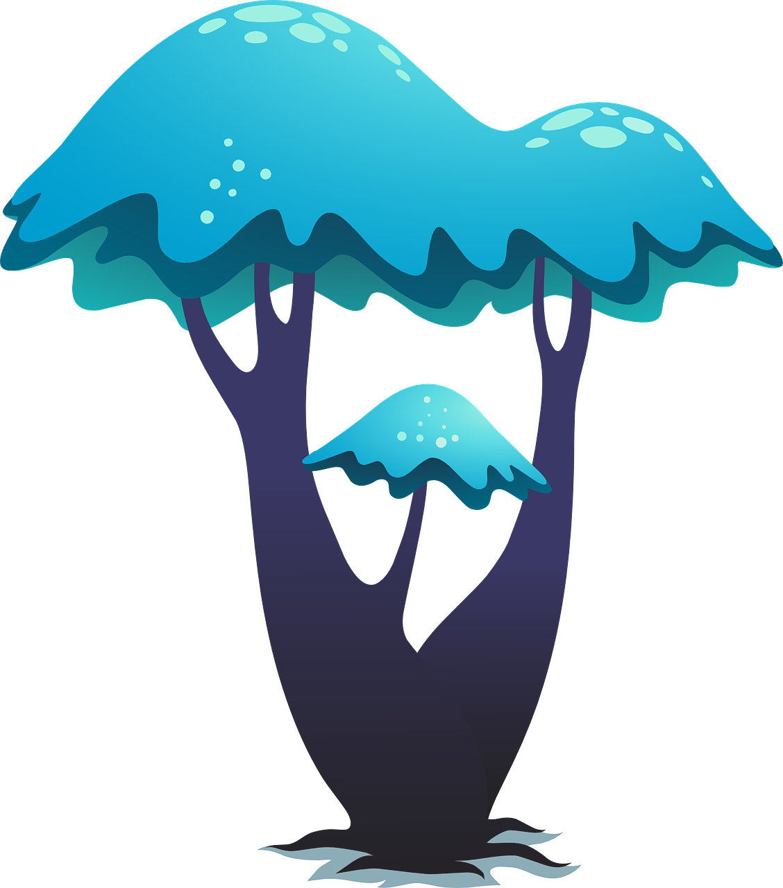 Tree Art Artwork Trunk Cartoon Png Image - Cartoon Tree Picture Pc Transparent Hd (1128x1280)