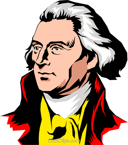 Thomas Jefferson Royalty Free Vector Clip Art Illustration - Thomas Jefferson Clipart (422x480)