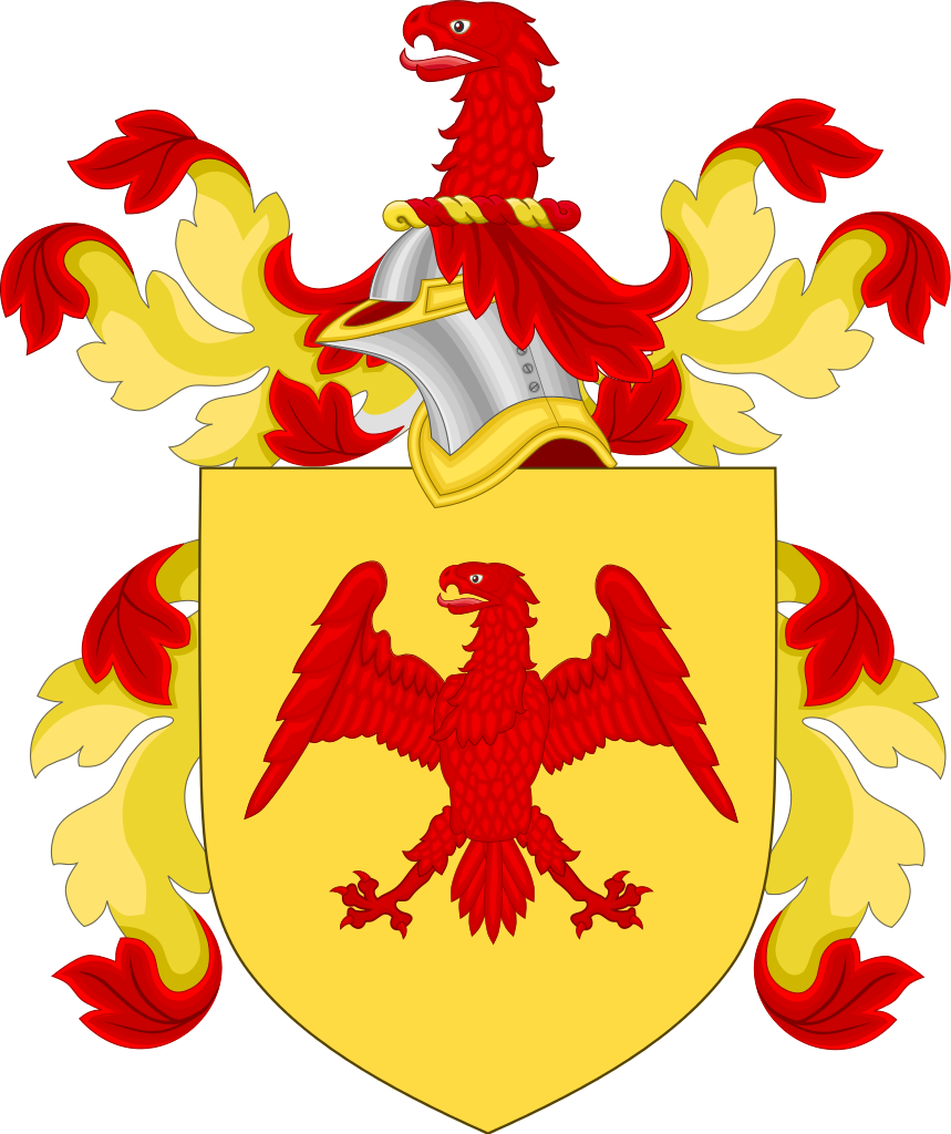 Coat Of Arms Of George Washington Parke Custis - Raffles Coat Of Arms (2000x2385)