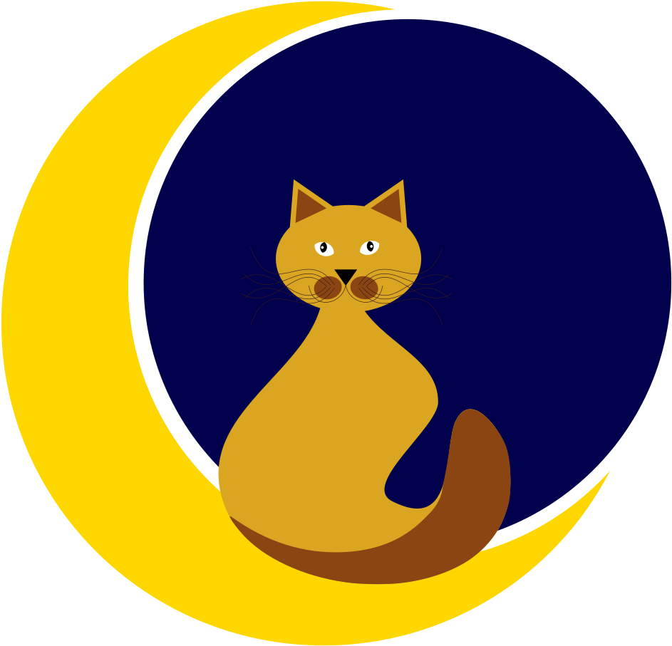 Cat With Moon - Cat (1000x1414)