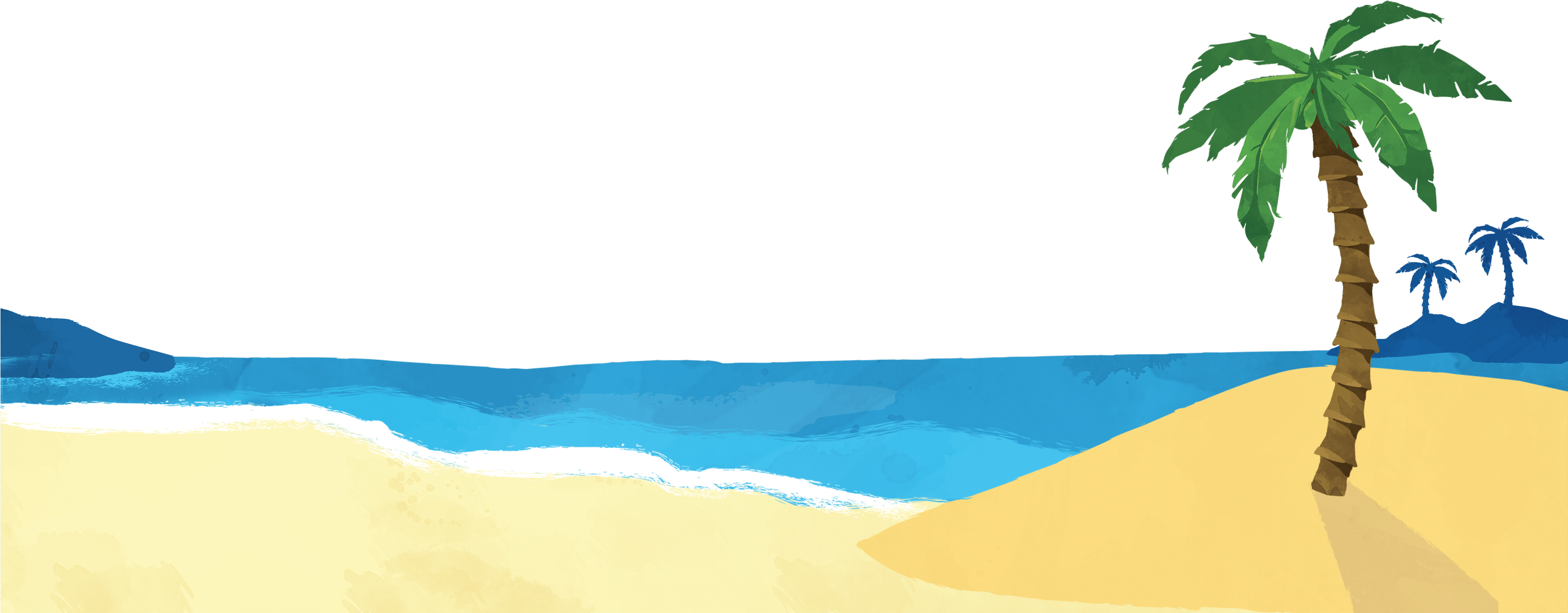 Bg Beach - Painting (3200x1271)