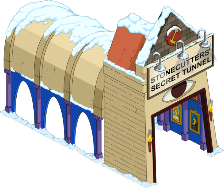 Stonecutter Tunnel Donut Cost - Simpsons Tapped Out Stonecutters Tunnel (712x599)