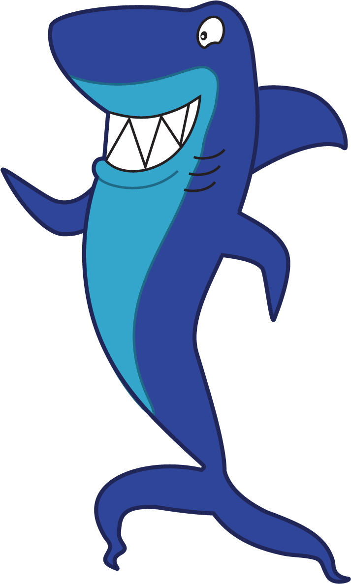 Shark Cartoon Chondrichthyes Fish Running - Running Shark (1000x1294)