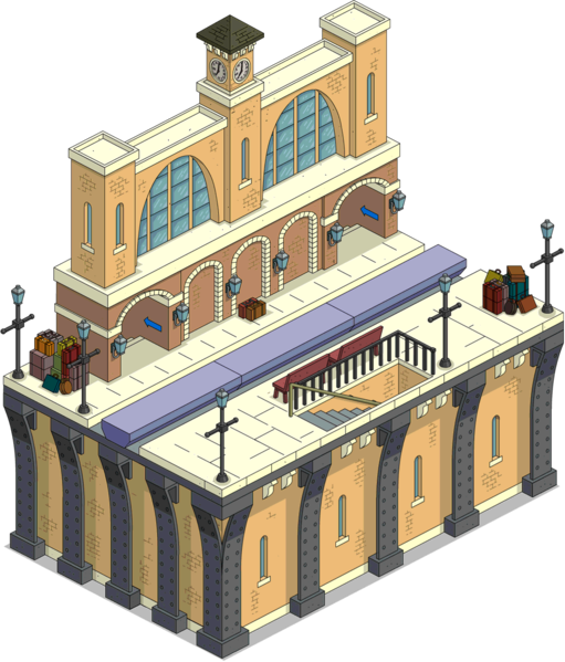 Magic Monorail Station Donut Cost - Simpsons Tapped Out Wikia Buildings (511x599)