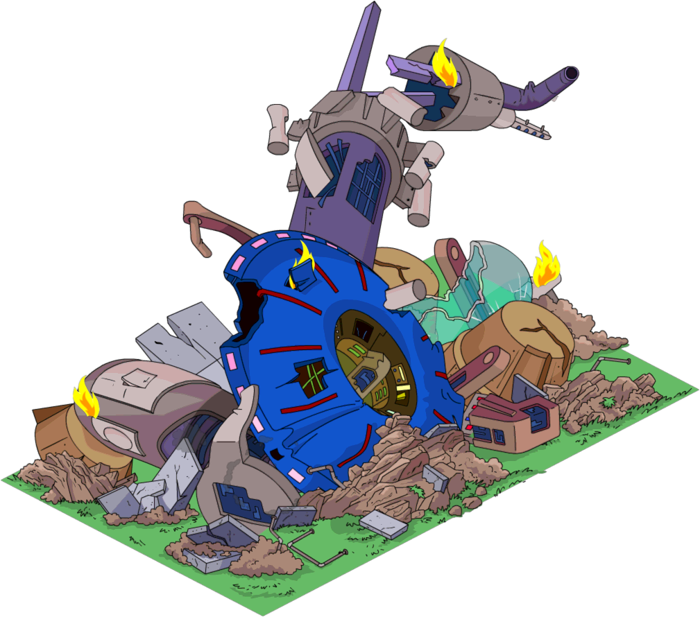Raygundestroyedkodos - Tapped Out Kodos Crashed Ufo (1009x890)