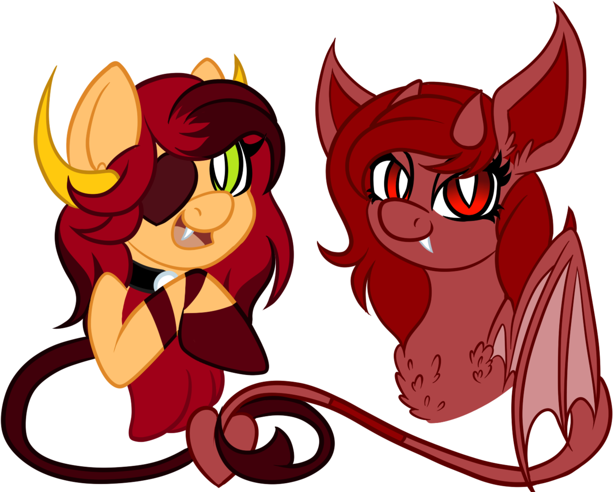 Monster-drool, Crossbreed, Eyepatch, Oc, Oc Only, Oc - Cartoon (1280x1017)