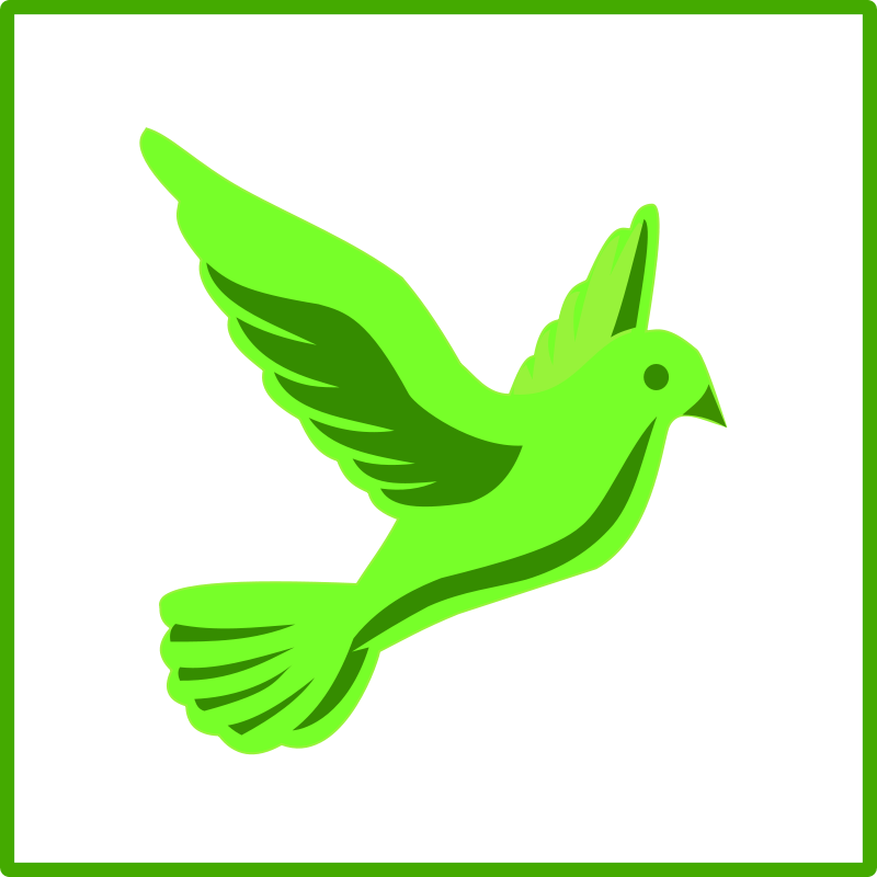 Flying Dove Holding An Olive Branch As A Sign Of Peace - Green Dove Icon (1000x1000)
