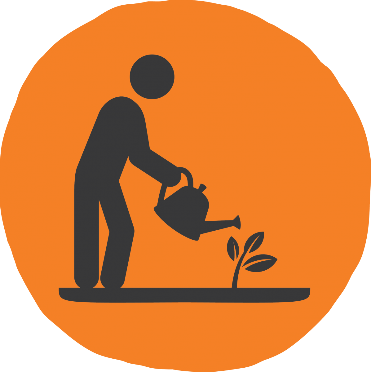 Change The Story Of Poverty - Gardening Stick Figure (1197x1200)