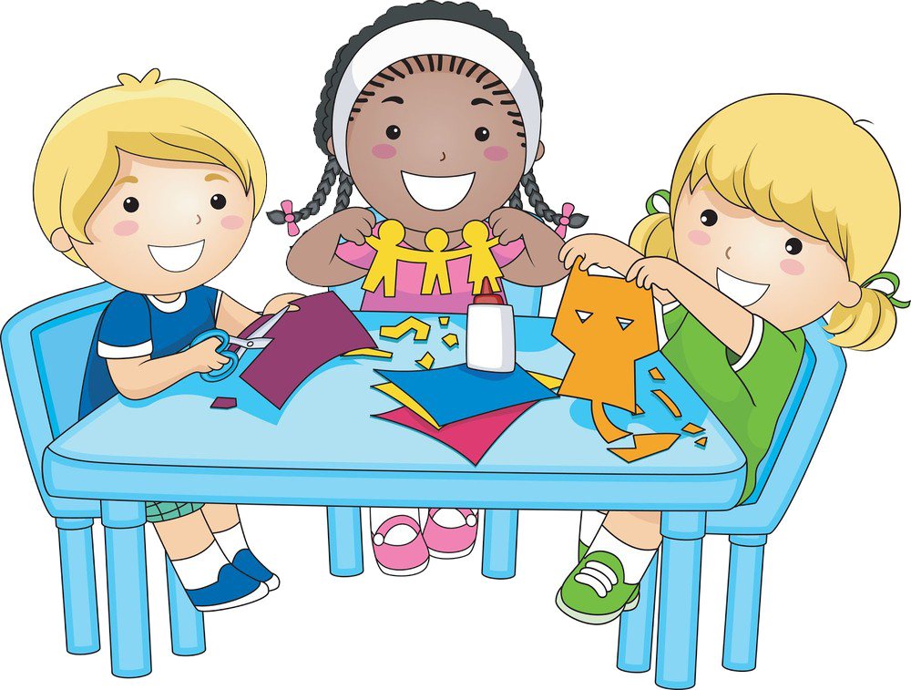 Clip Art - Others - Niños Haciendo Manualidades (1000x757)