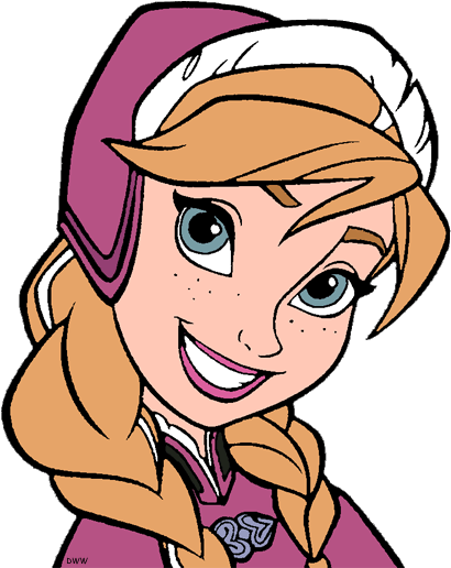 Frozen Clip Art - Anna Frozen Coloring Page (500x532)
