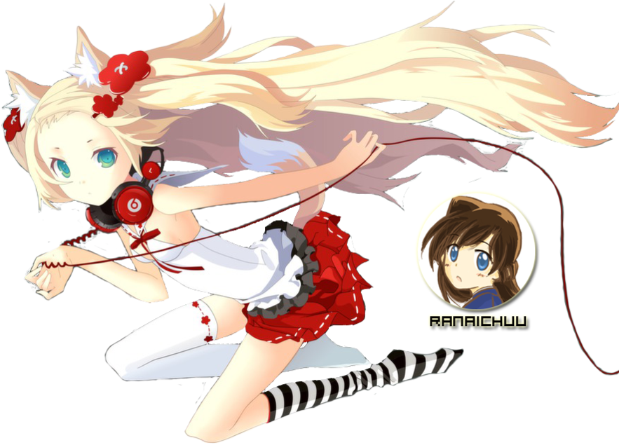 Image “ - Kitsune Anime Girl Render (900x650)