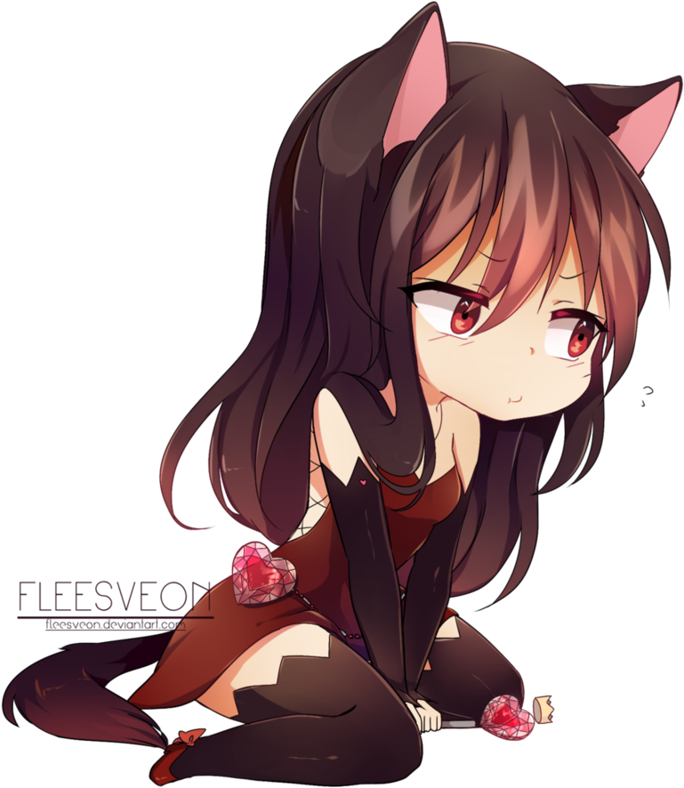 Chibi Cell Shading Queenerica1 By Hideaki-fv2 - Brown Hair Chibi Girl Png (842x949)
