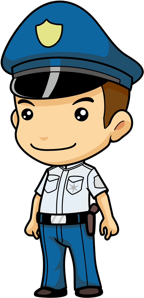 Free Cartoon Police Officer Clip Art - Cartoon Police Officer (600x1075)