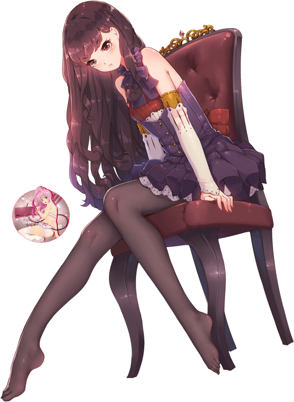 Reference - Dress Anime Brown Hair Girl Short (1024x1448)