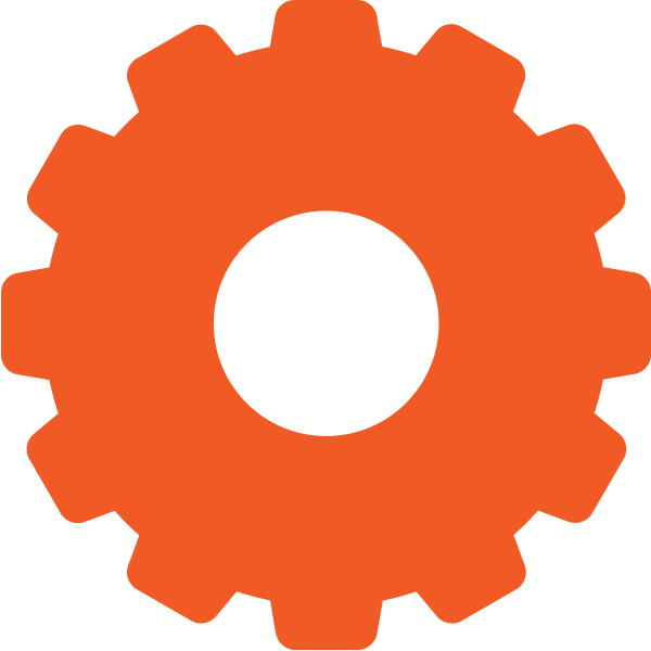 Config Tool Icon2 Orange - Gear (600x600)