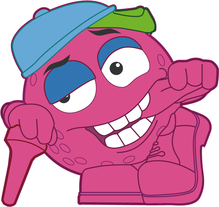 Hole'n One - Pink - Cartoon (1000x1000)