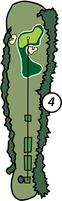 4th Hole 135 250 Yard Par - Cartoon (517x700)