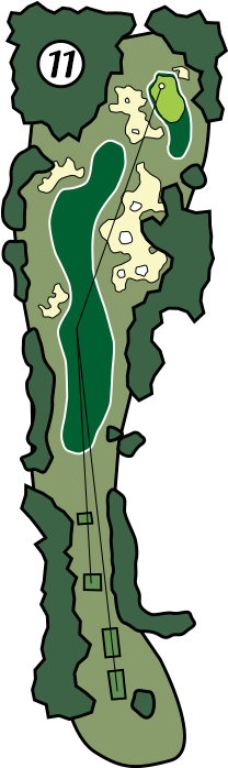 11th Hole 335 465 Par - Illustration (517x700)