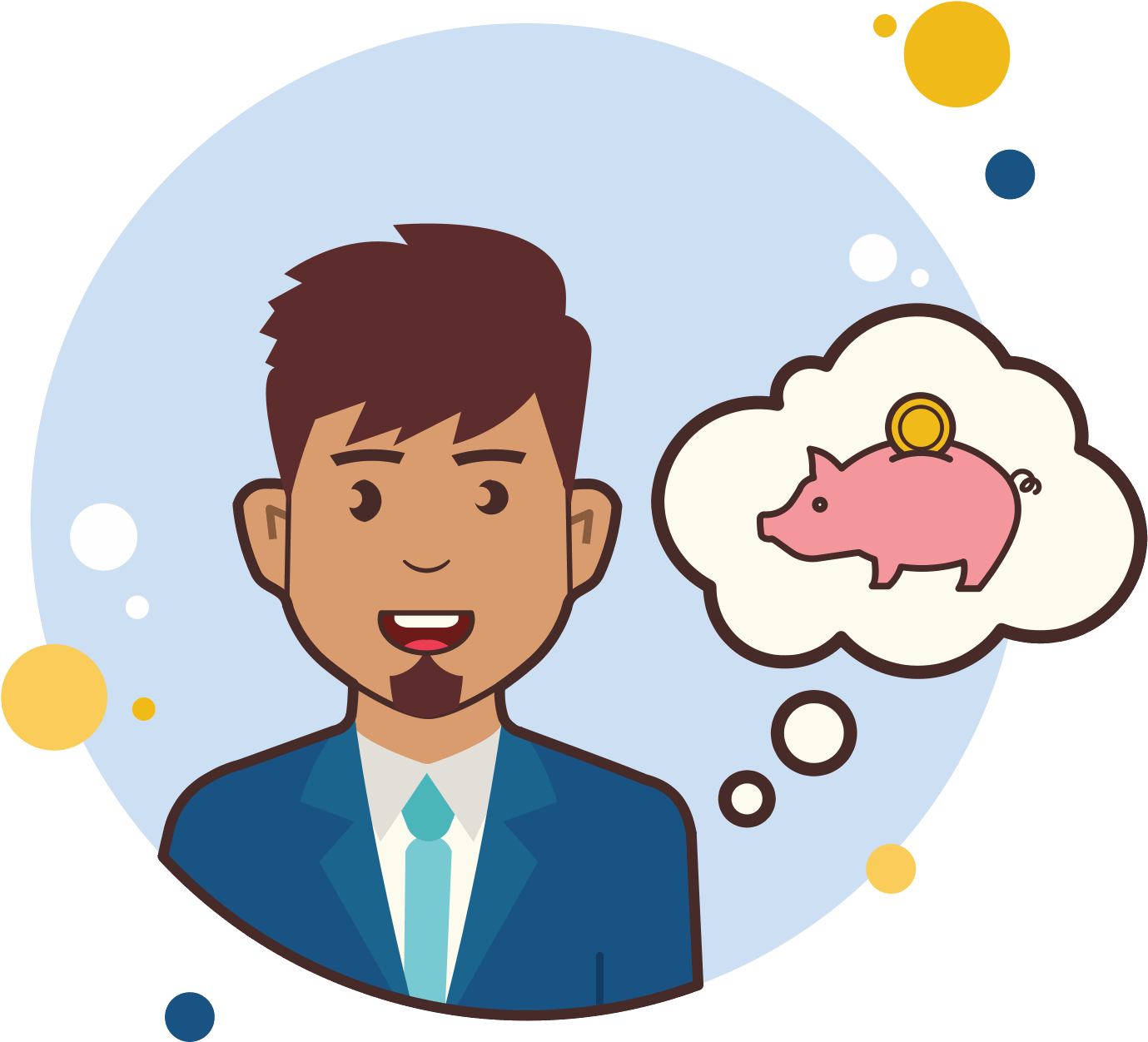 Man With Piggy Bank Icon - Man (1600x1600)