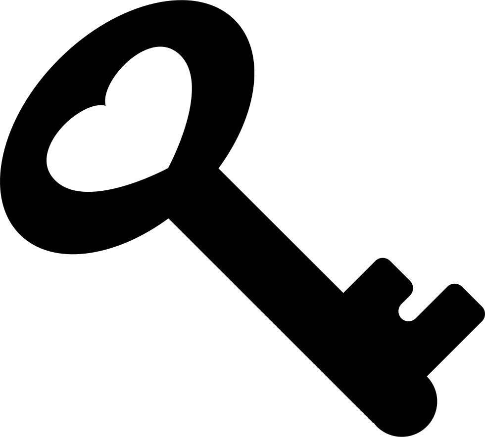 Key Shape With Heart Shaped Hole Comments - Key With Heart Hole (980x884)