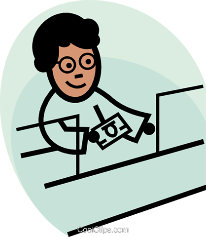 Bank Clipart Male - Bank Teller Clip Art (418x480)