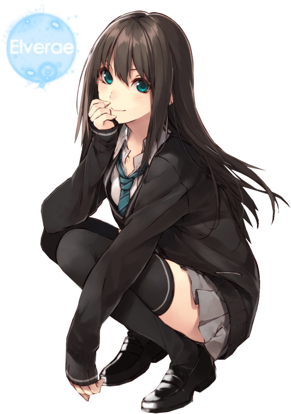 Anime Girl With Brown Hair And Brown Eyes And Headphones - Rin Shibuya Png (600x848)