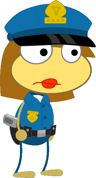 Bank Policewoman - " - Cartoon (318x590)
