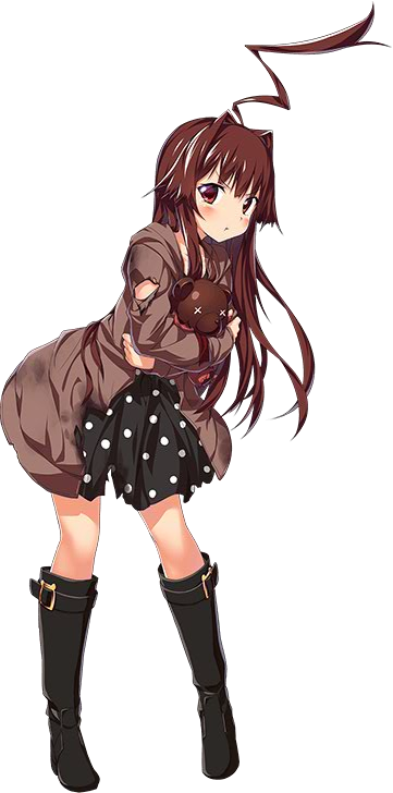 1girl Ahoge Alternate Costume Boots Brown Eyes Brown - Kancolle Kuma Valentine (361x728)