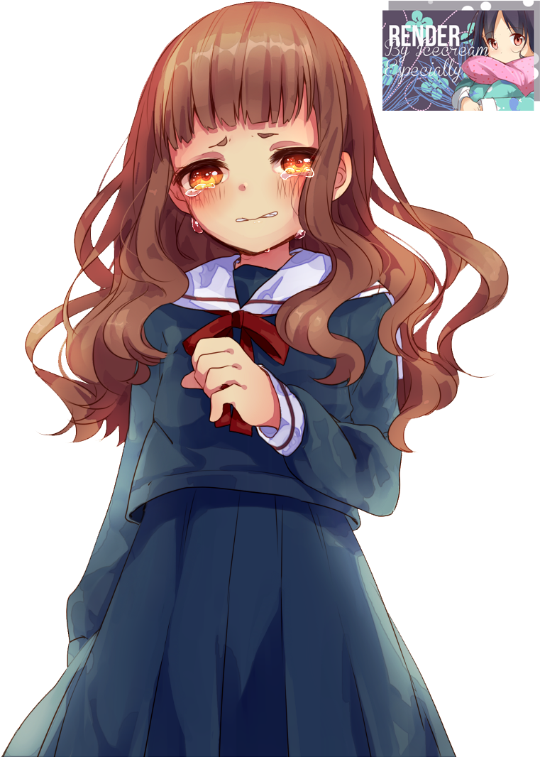 Icecreamespecially Anime Cute Girl Png Render By Icecreamespecially - Cute Anime Girl Crying (800x1100)