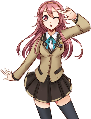 Anime Girl With Different Colored Eyes - Cartoon (320x411)
