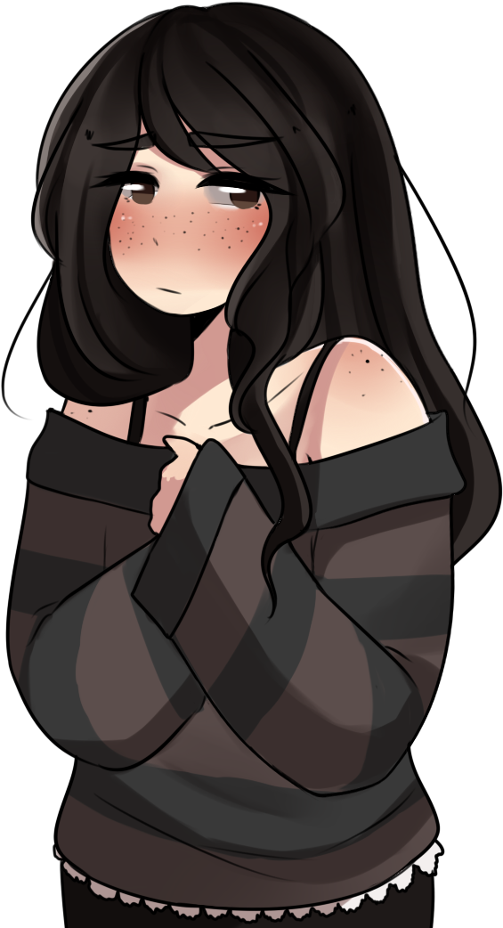 I Can Be A Pretty Girl By Bun-niii - Anime Girl With A Bun (582x1051)