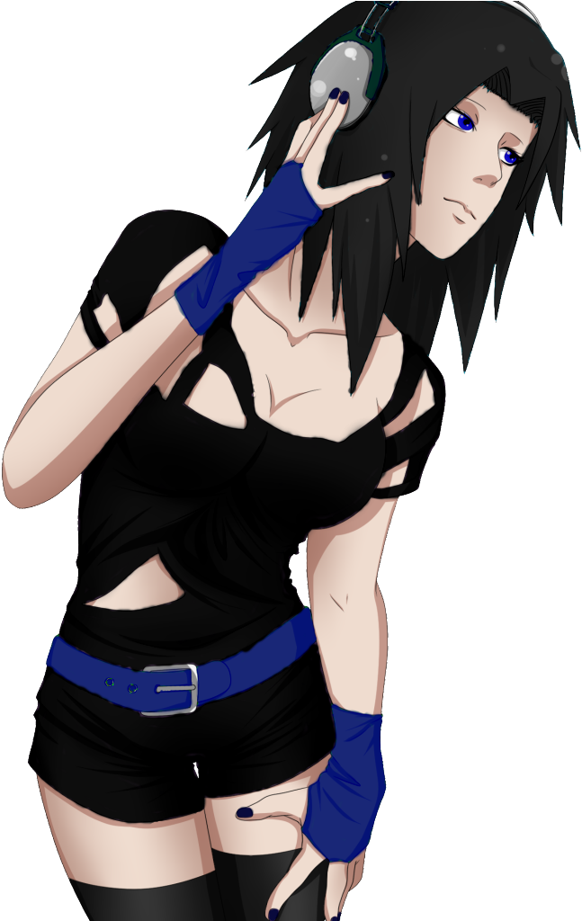 Anime Girl With Black Hair By Ivydroid - Short Black Hair Anime Girl (753x1023)