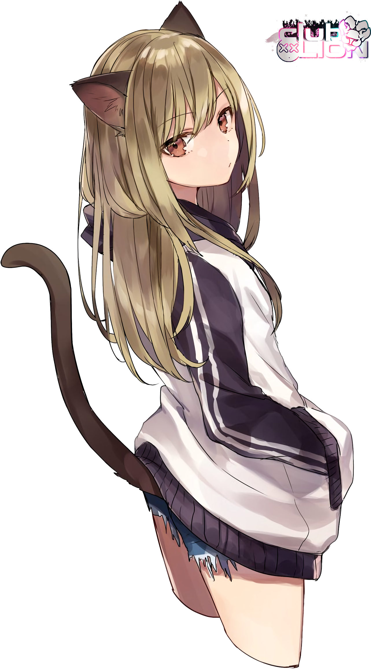 Original Neko Girl Anime Render - Anime Girl Neko (1400x2348)