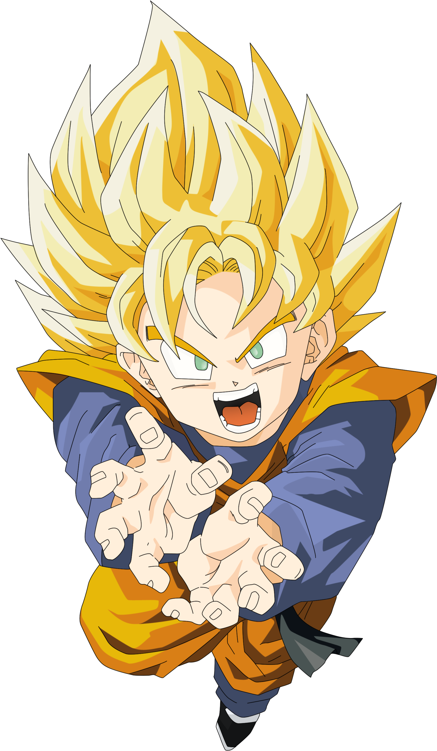 Son Goten Vector Render/extraction Png By Tattydesigns - Goten Super Saiyan Render (2400x3000)