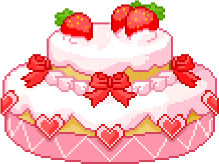 Pass Me The Sugar - Birthday Cake Pixel Png (472x408)