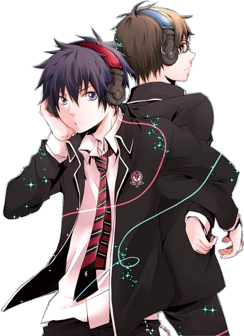 Anime Girl Twins With Brown Hair For Kids - Anime (522x696)