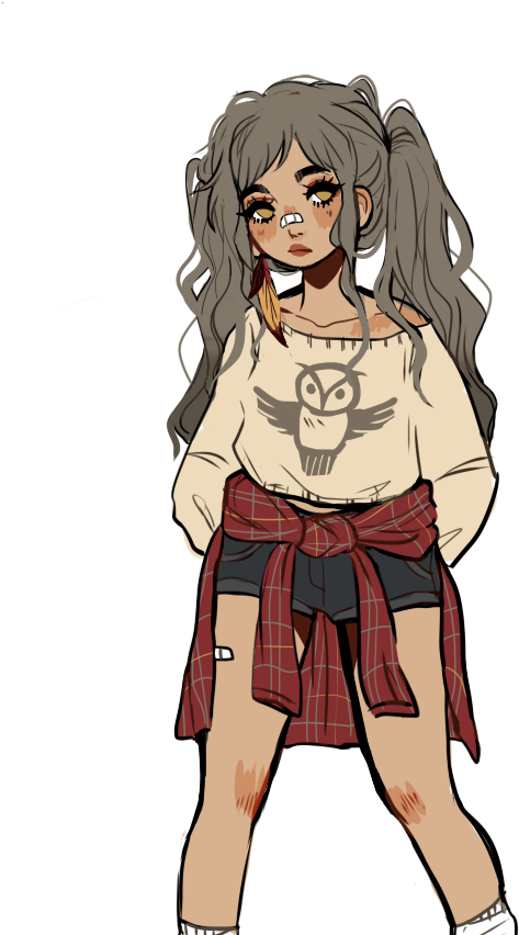 Pin By Anna Newell On Art - Cute Girl Tumblr Art (639x851)