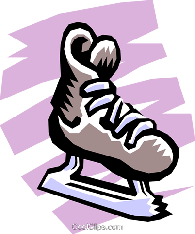 Skates Royalty Free Vector Clip Art Illustration - Schlittschuhe (402x480)