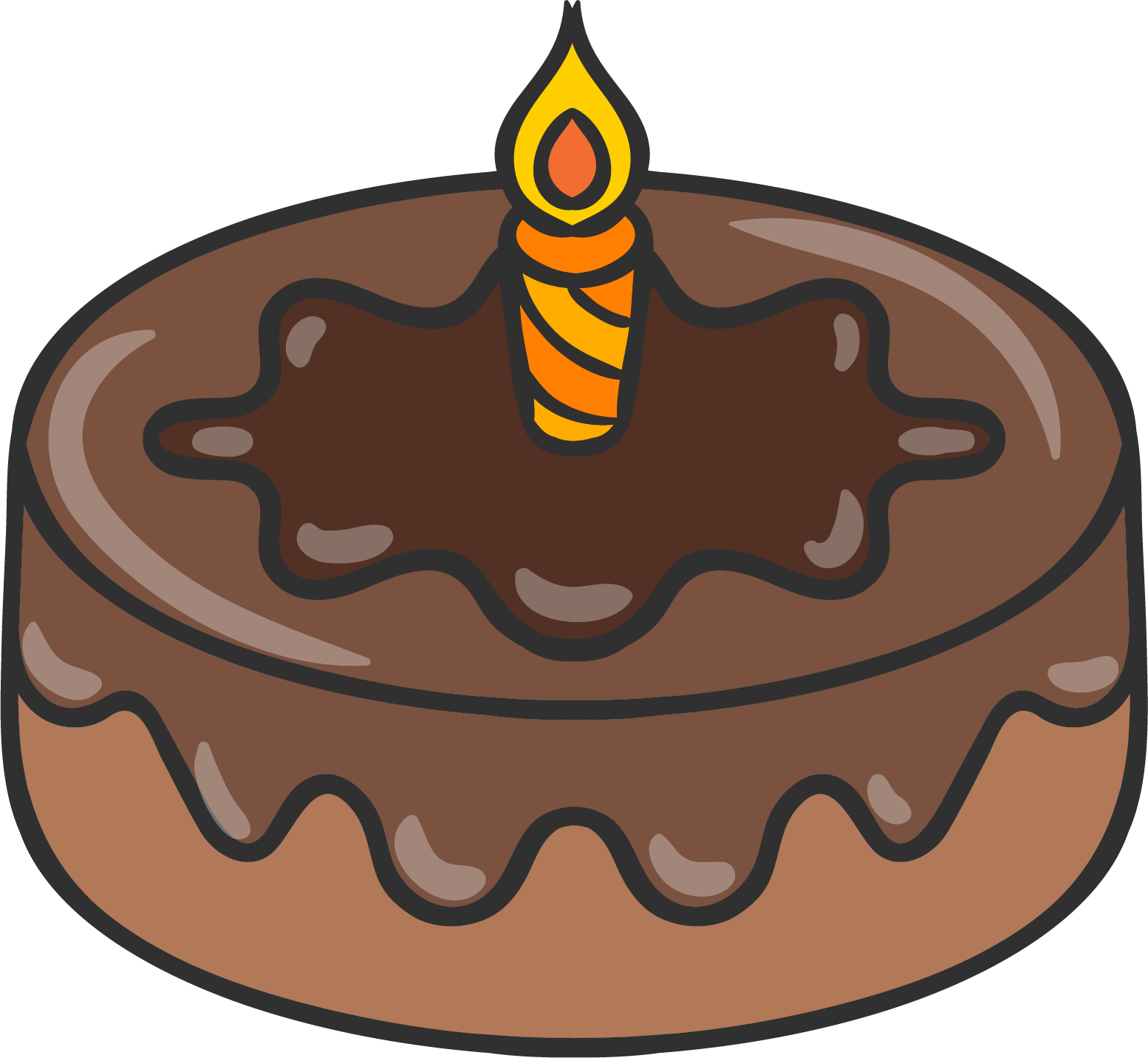 Chocolate Cake Birthday Cake Drawing - Desenho De Um Bolo De Chocolate (1554x1432)