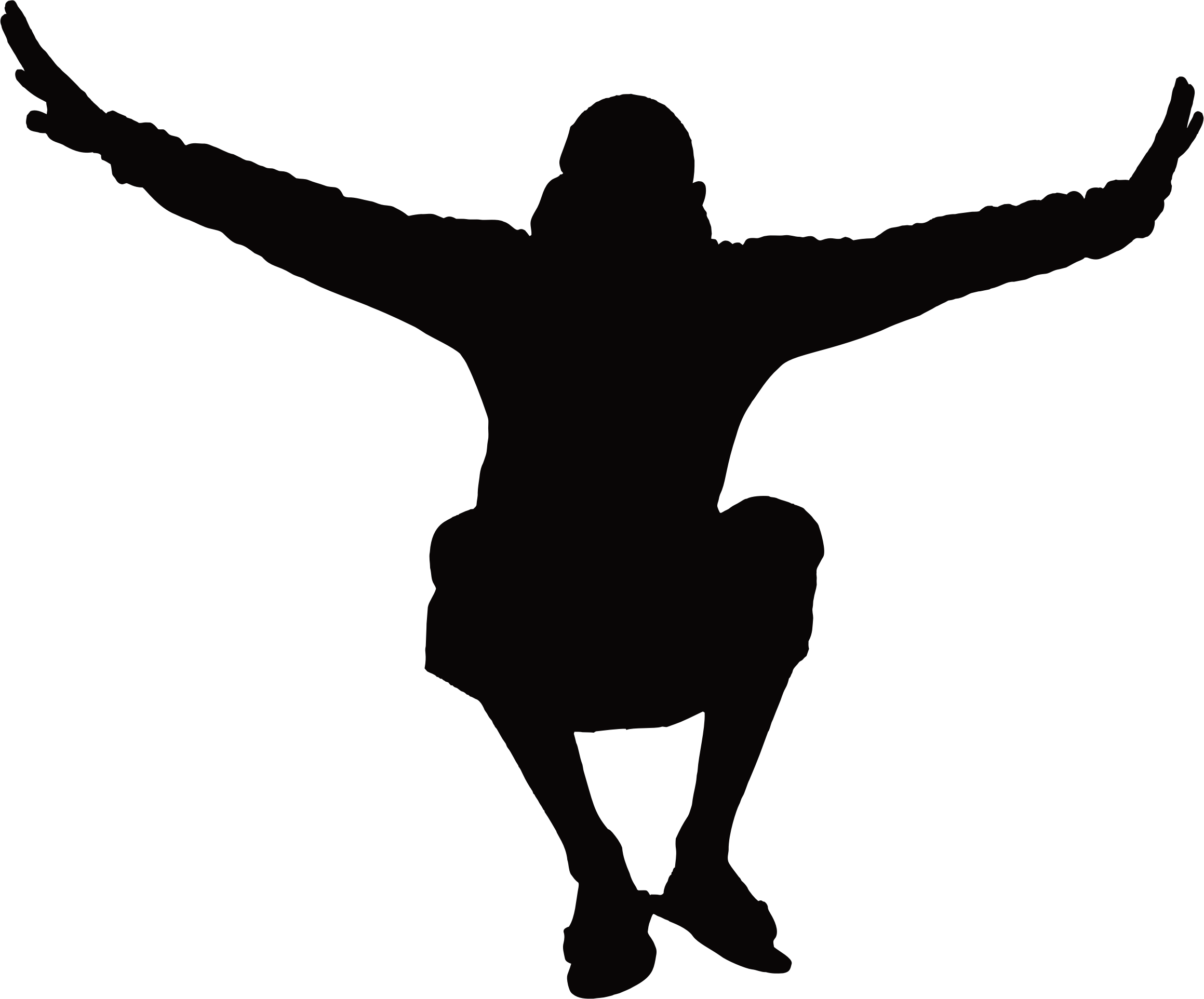 Big Image - Jumping Silhouette Png (2318x1924)