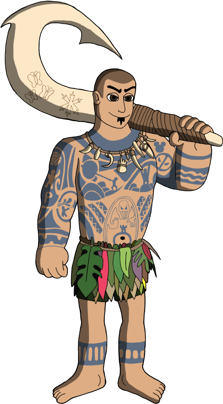 Ralphie As Maui By Renthegodofhumor Ralphie As Maui - Illustration (1024x1419)